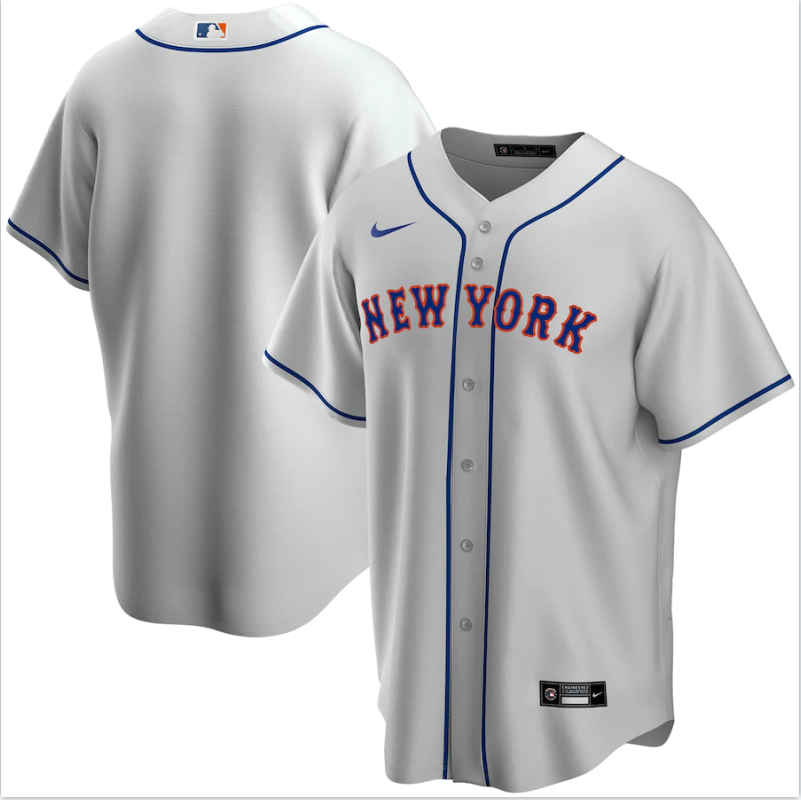 Men's New York Mets Gray Base Stitched Jersey Men's New York Mets Gray Base Stitched Jersey
